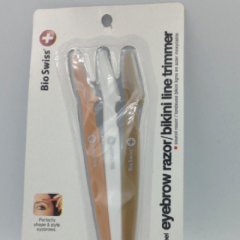 Lot of 3 Packages Bio Swiss Eyebrow Razor/Bikini L